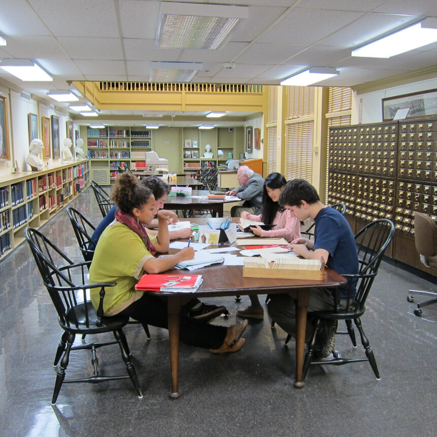 reading room students